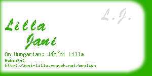 lilla jani business card